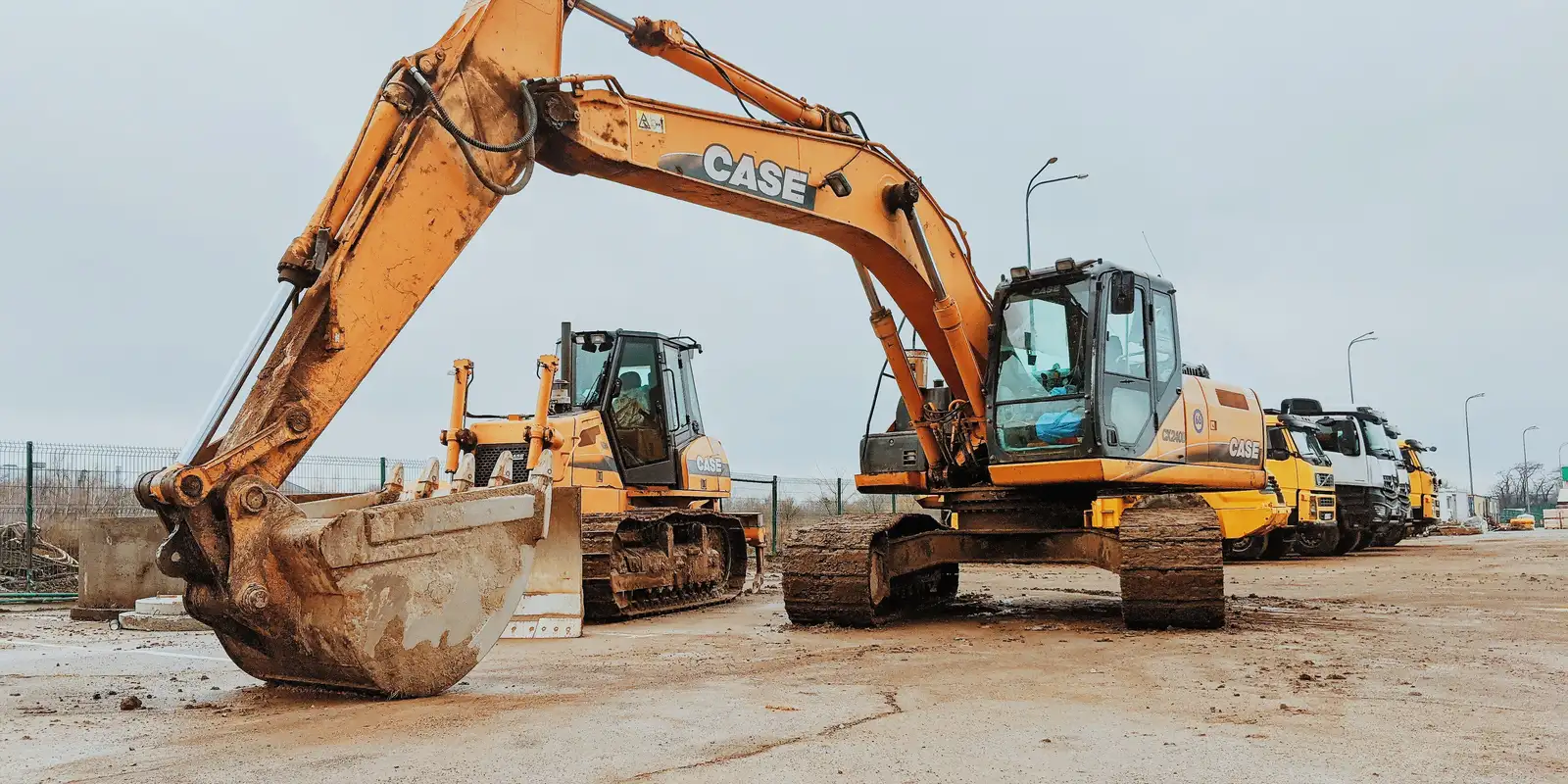Excavation fleet equipment lineup in Louisville
