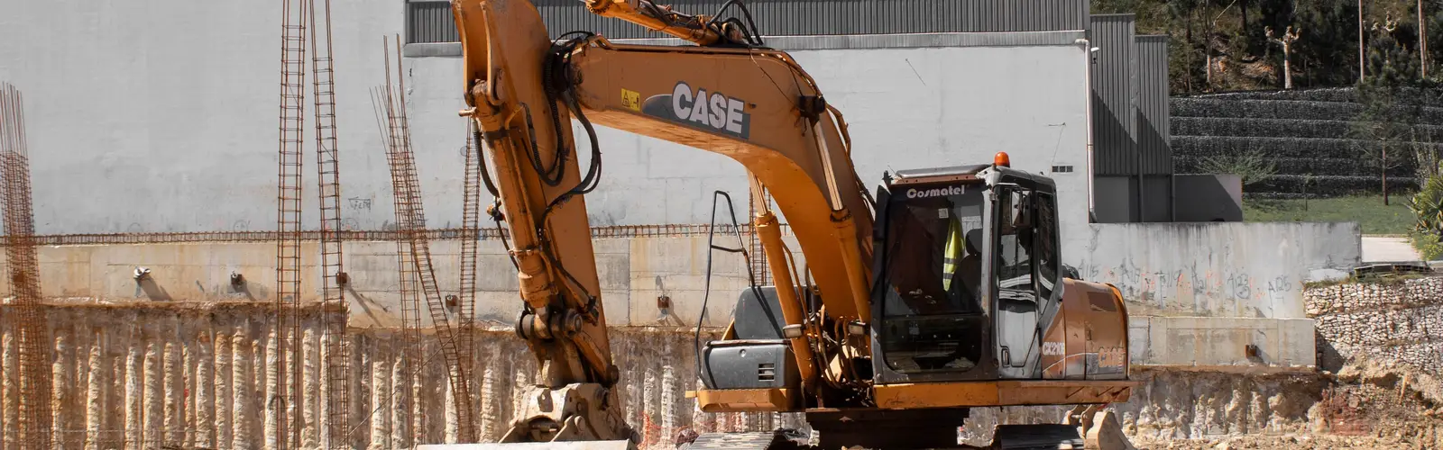 Excavator on a job site in Louisville